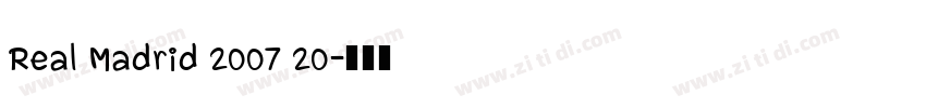 Real Madrid 2007 20字体转换
